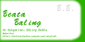 beata baling business card